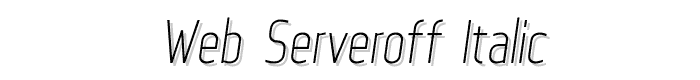 Web Serveroff Italic font